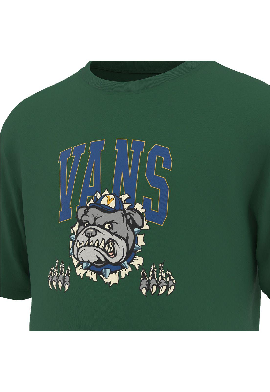 Polera Manga Corta Varsity Bulldog Ss Verde Niño-1