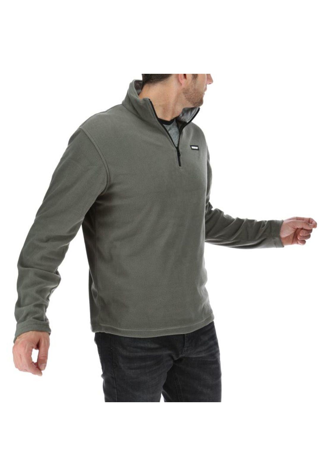 Polar Hombre Logo Microfleece 1/4 Zip Grafito-3