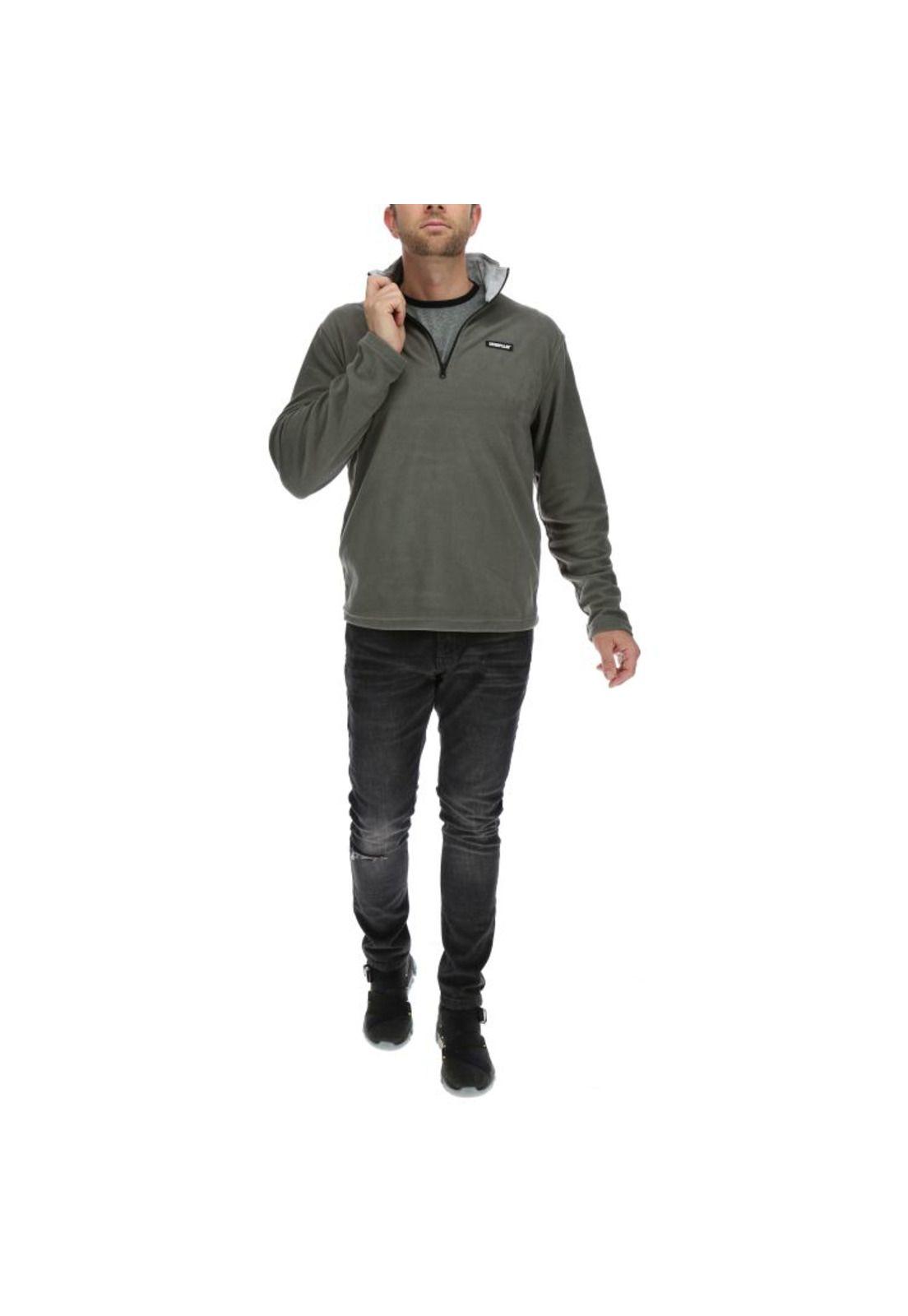Polar Hombre Logo Microfleece 1/4 Zip Grafito-4