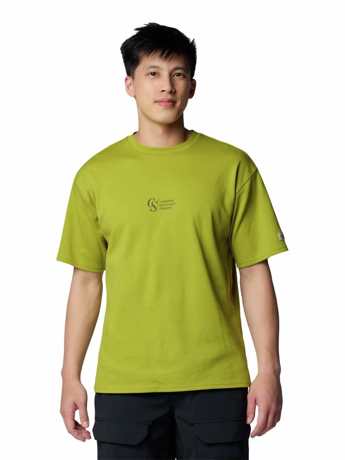 Polera mangacorta Hombre Wallowa Graphic Verde-0