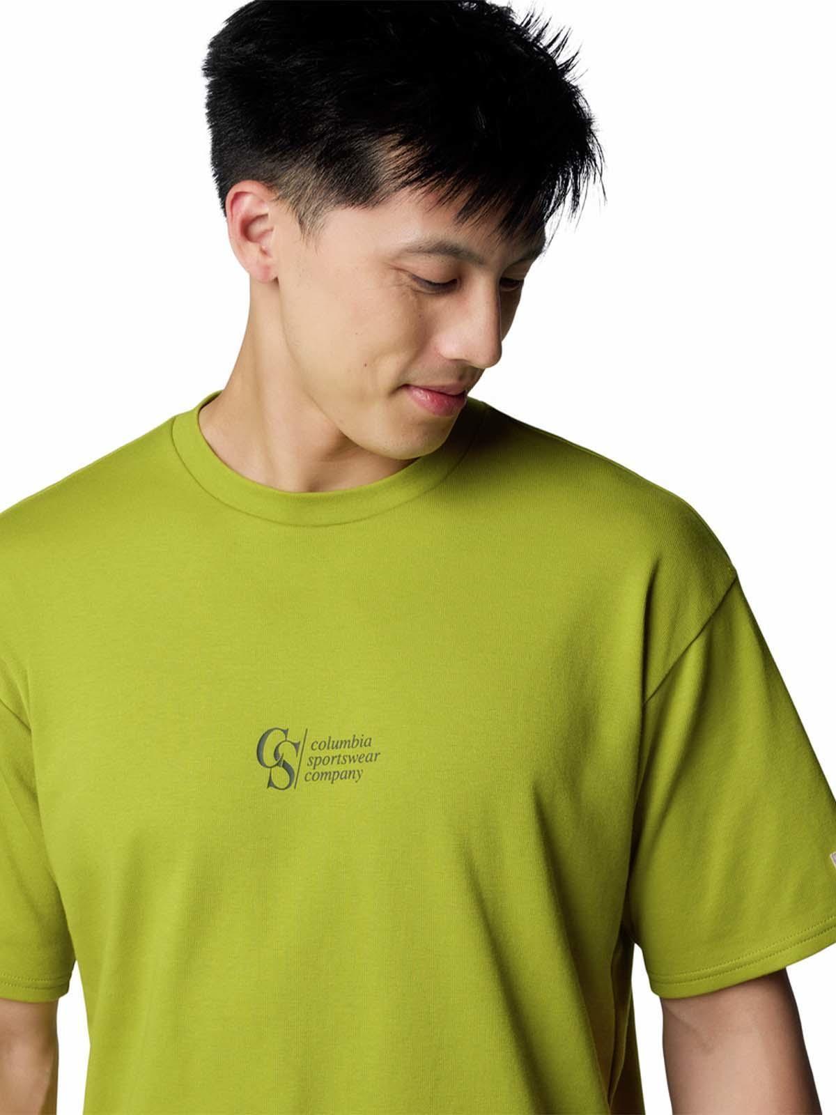 Polera mangacorta Hombre Wallowa Graphic Verde-3