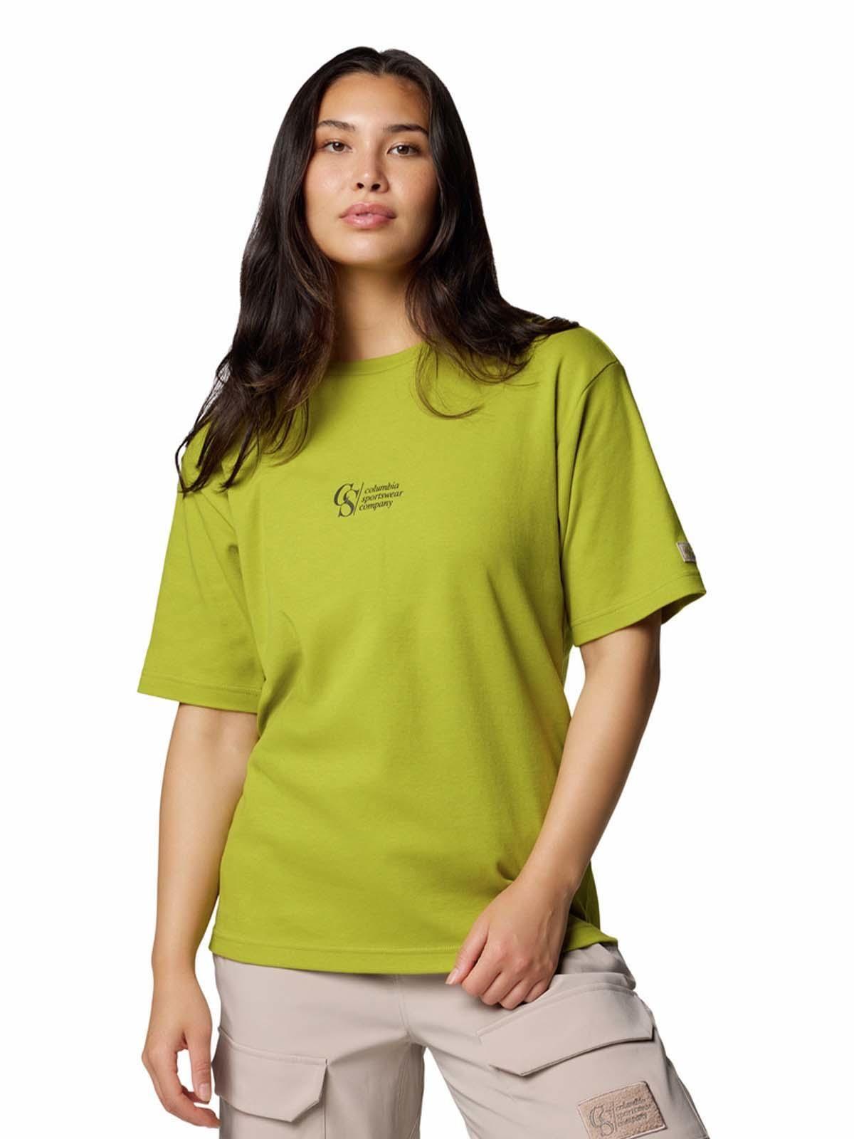 Polera mangacorta Hombre Wallowa Graphic Verde-4