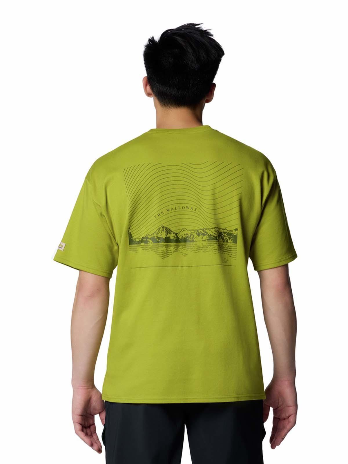 Polera mangacorta Hombre Wallowa Graphic Verde-9