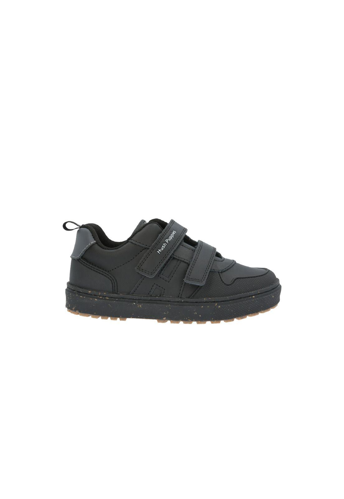 Zapatilla velcr Escolar Oliver negro niño-0