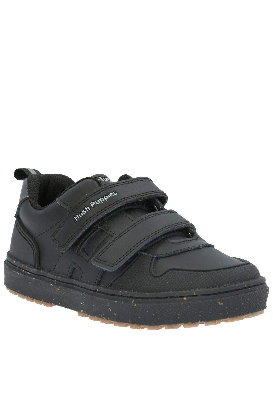 Zapatilla velcr Escolar Oliver negro niño-3