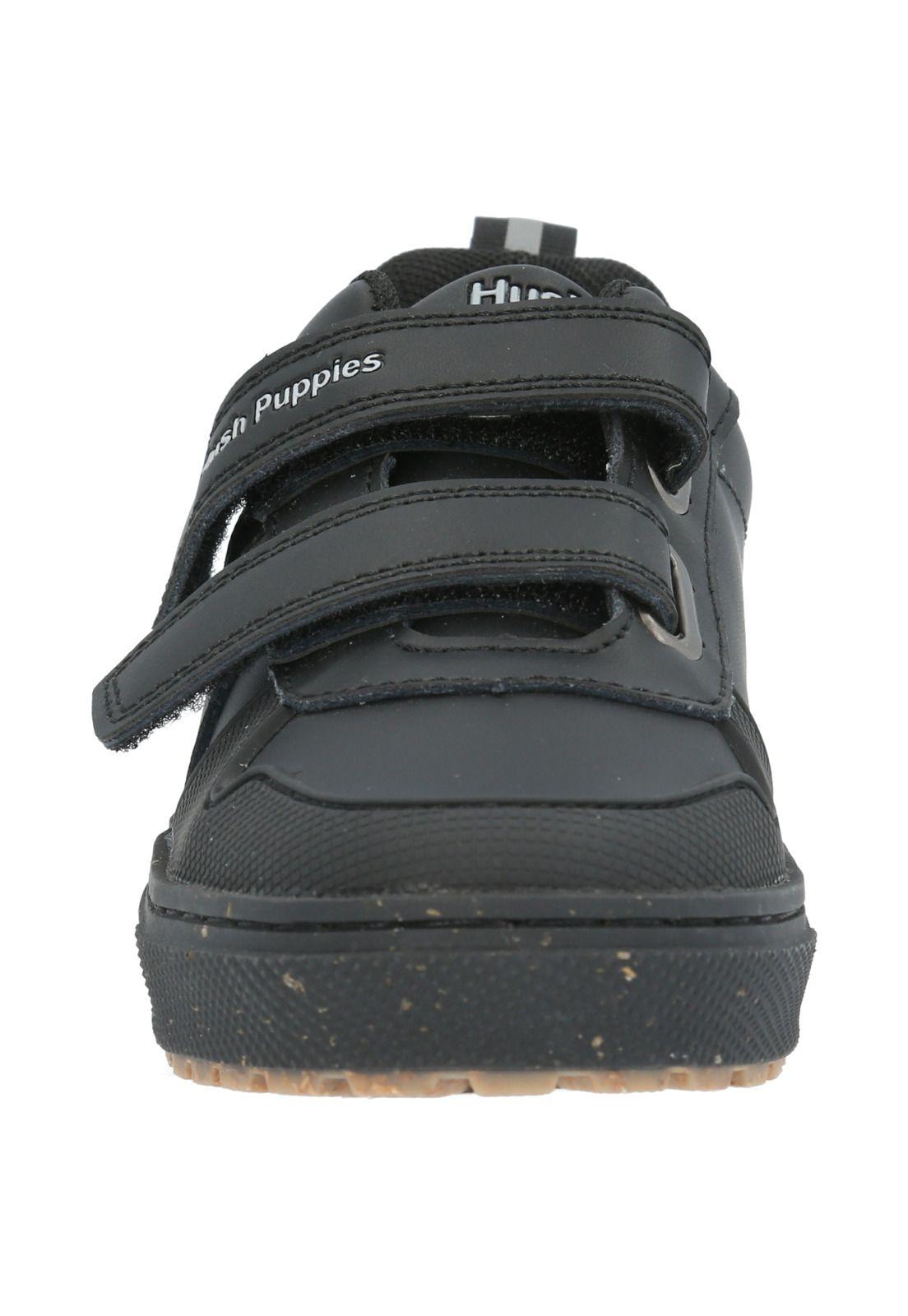 Zapatilla velcr Escolar Oliver negro niño-5