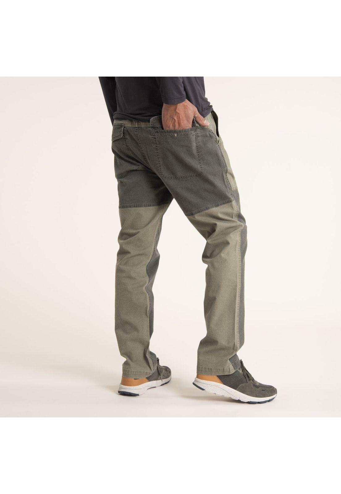 Pantalón Hombre Cargo Verde Petróleo-2