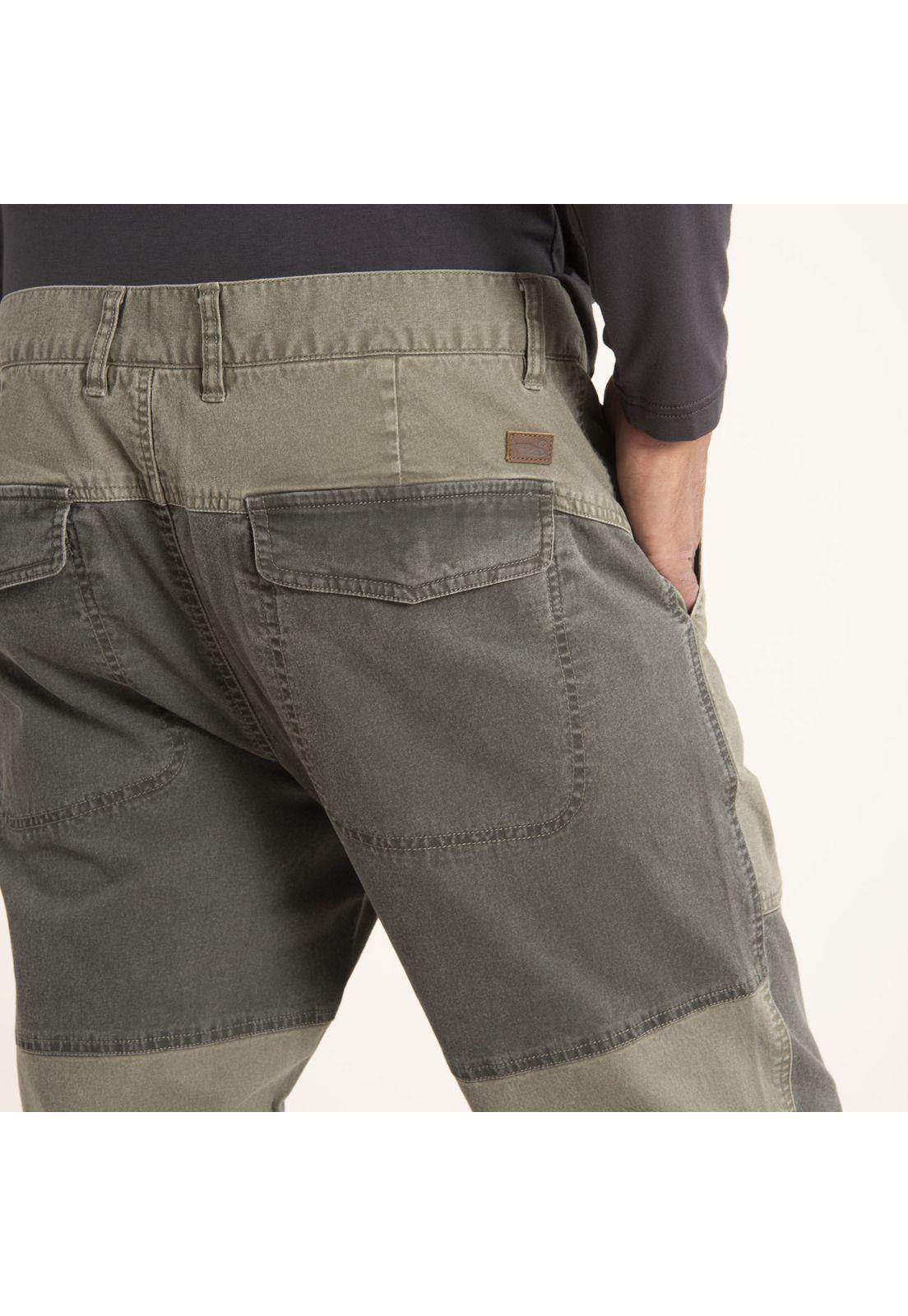 Pantalón Hombre Cargo Verde Petróleo-4