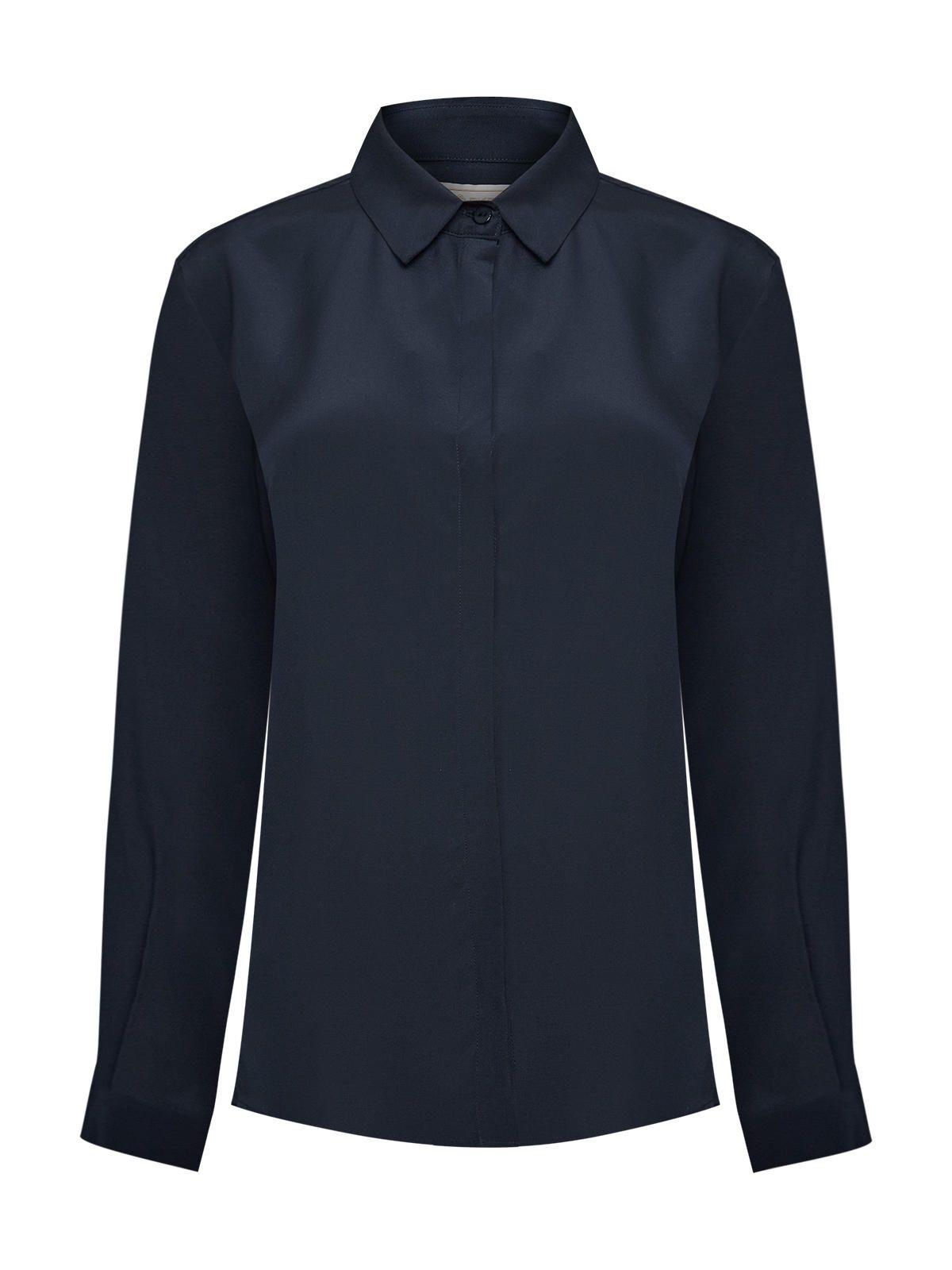 Blusa Seda Mujer Rose Azul-0