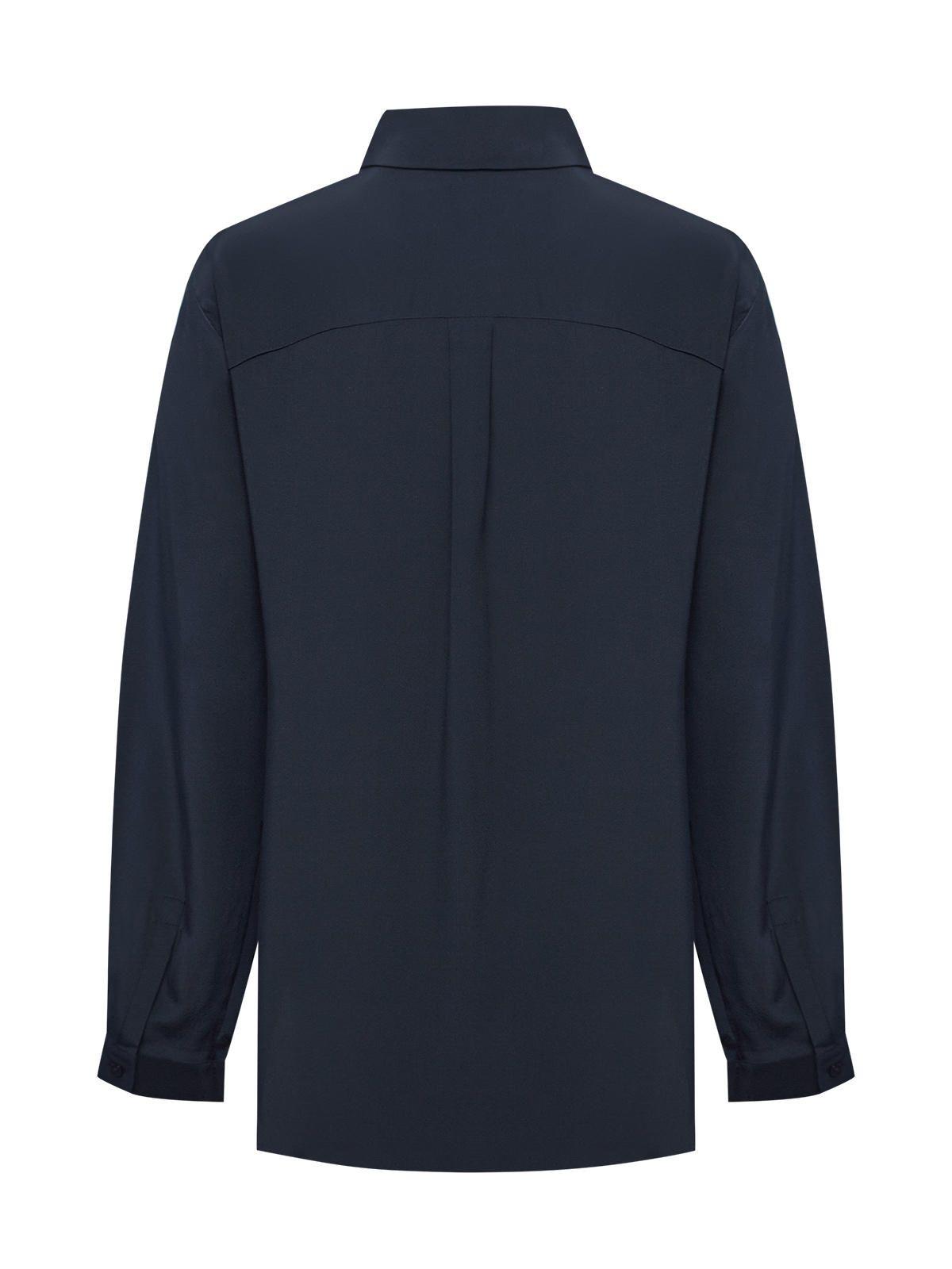 Blusa Seda Mujer Rose Azul-1