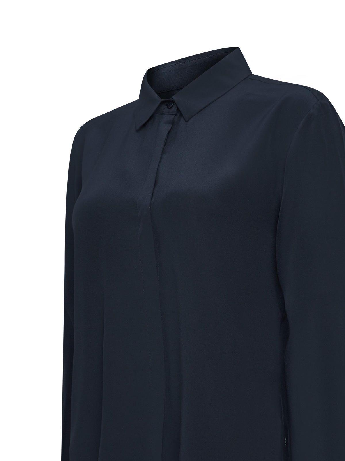 Blusa Seda Mujer Rose Azul-3