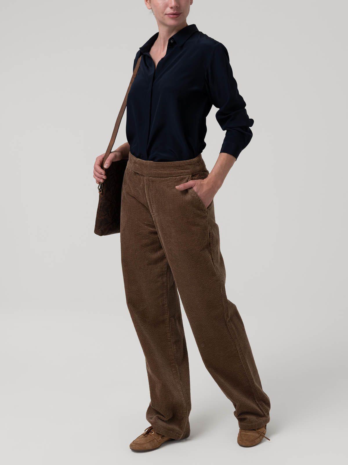 Blusa Seda Mujer Rose Azul-7