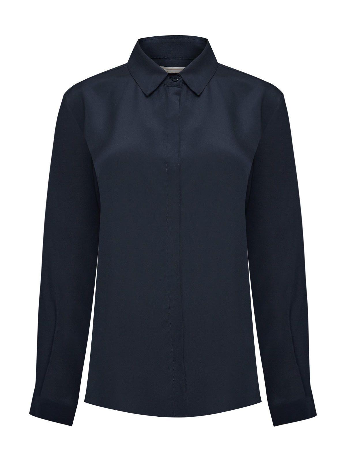 Blusa Seda Mujer Rose Azul-0