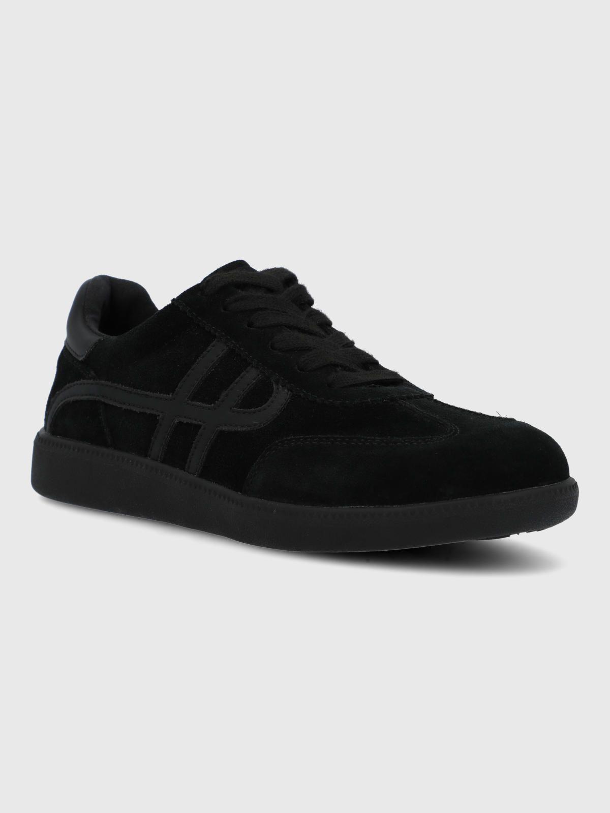 Zapatilla Escolar Cuero Niño Boreo Negro-0