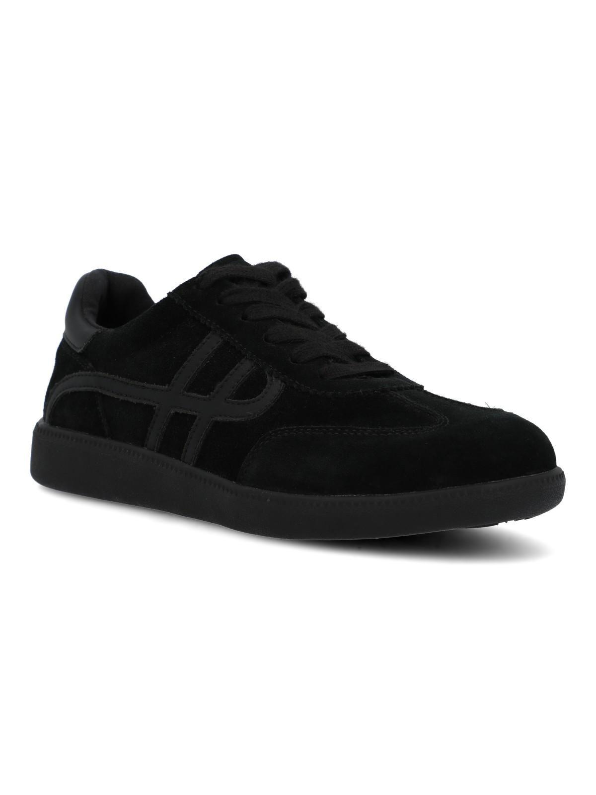 Zapatilla Escolar Cuero Niño Boreo Negro-1