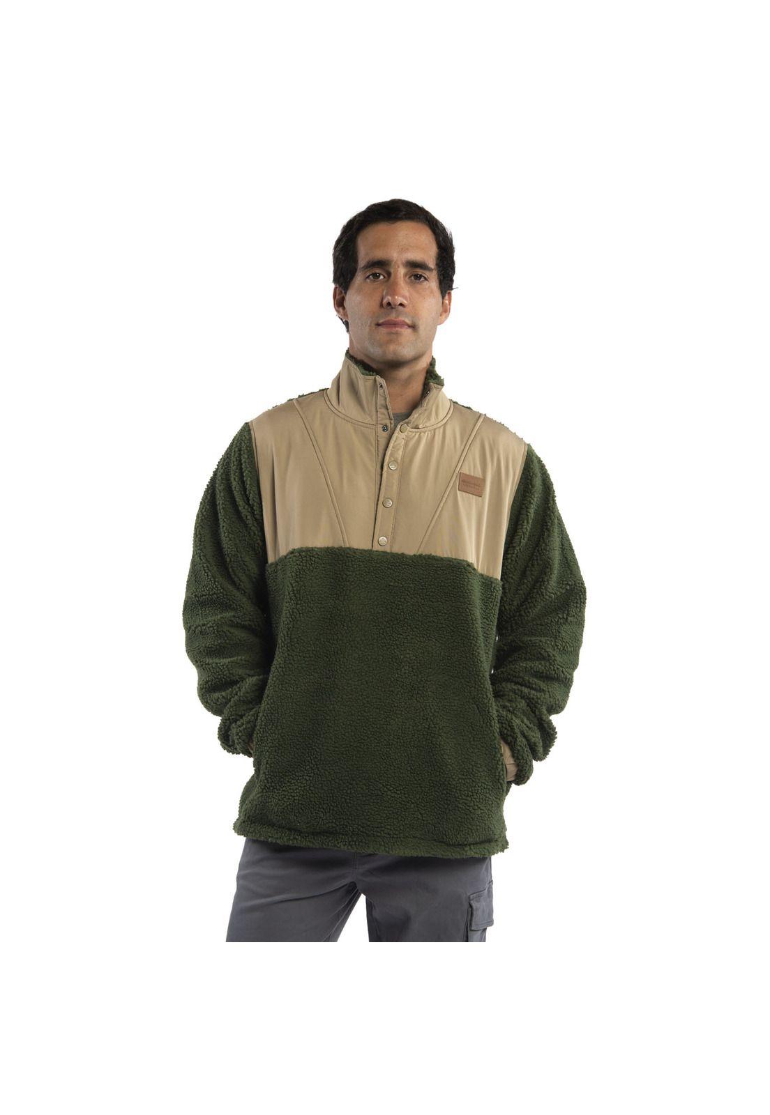 Polar Hombre Havoc Sherpa 1/4 Zip Verde-0