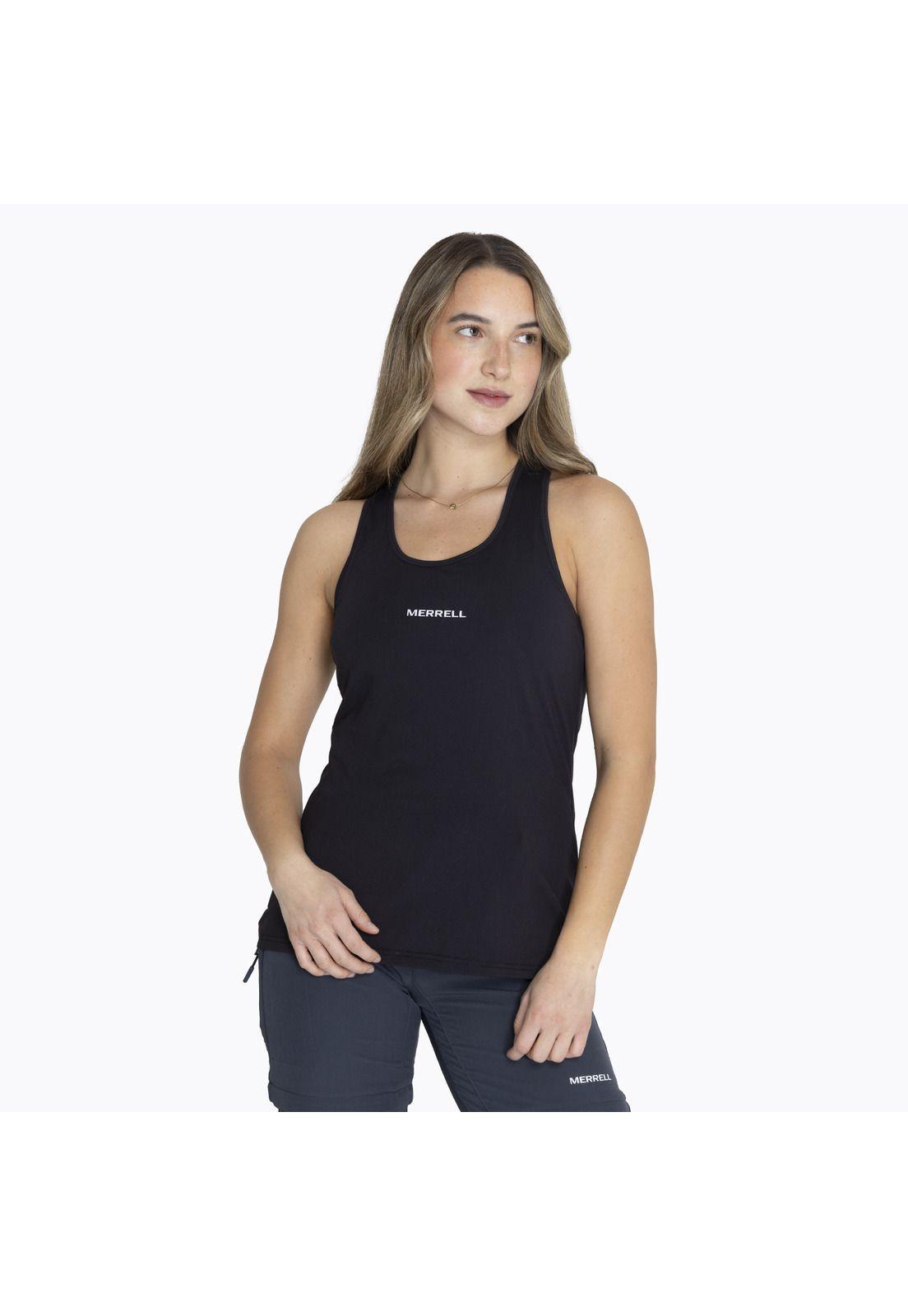 Polera S/M Tank Top Negro Mujer-0