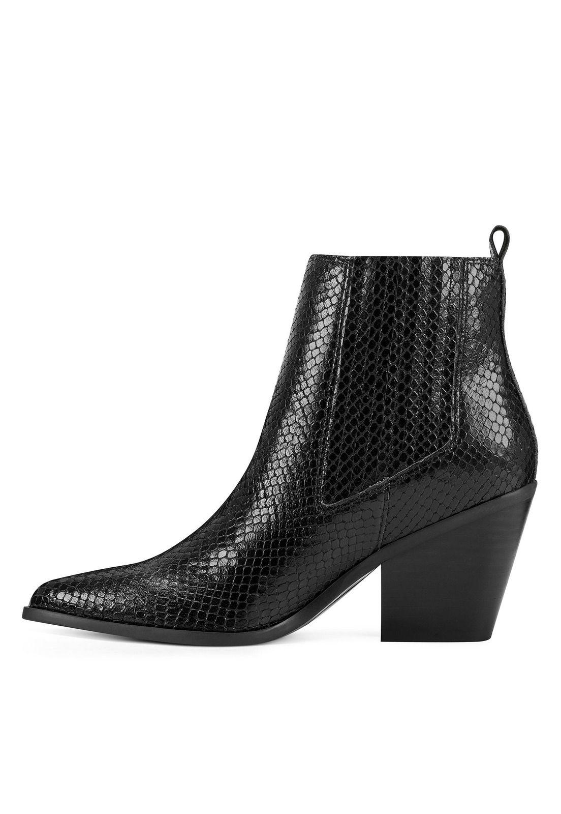 Botín Cuero Lexa Negro Mujer-2