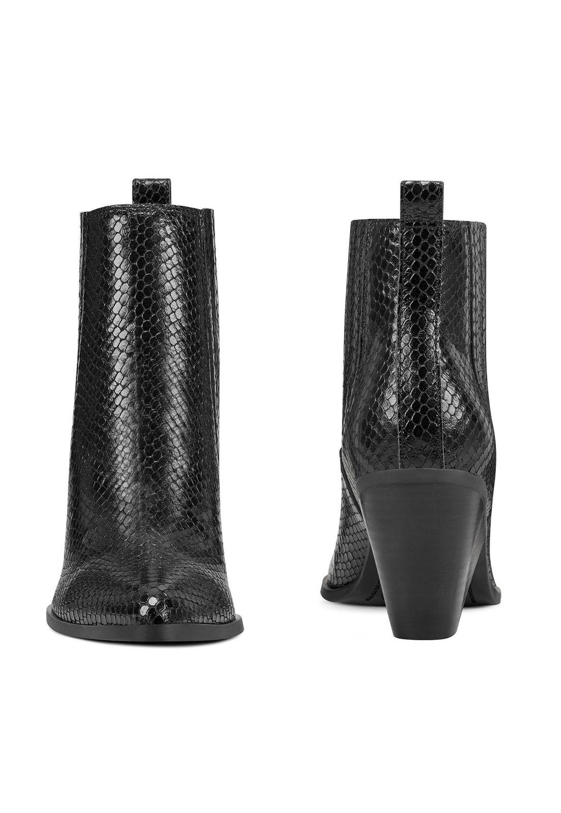 Botín Cuero Lexa Negro Mujer-3