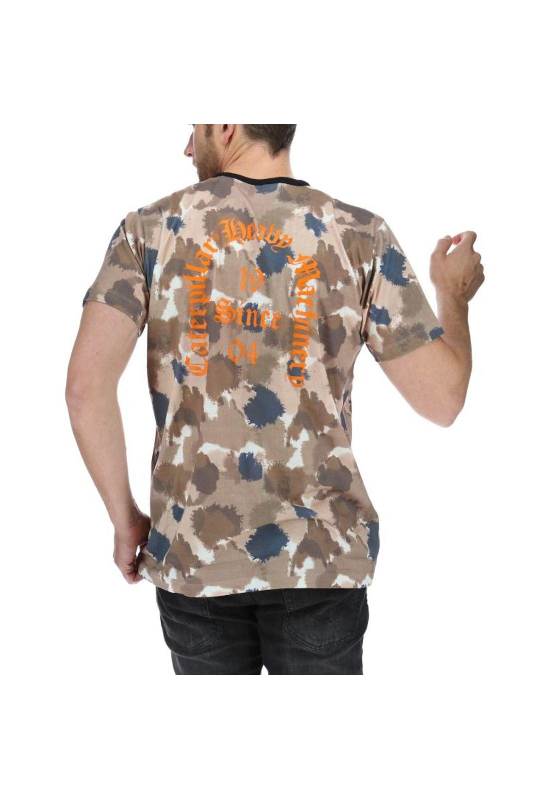 Polera Mc Hombre Camo Overprint Tee Marrón-2
