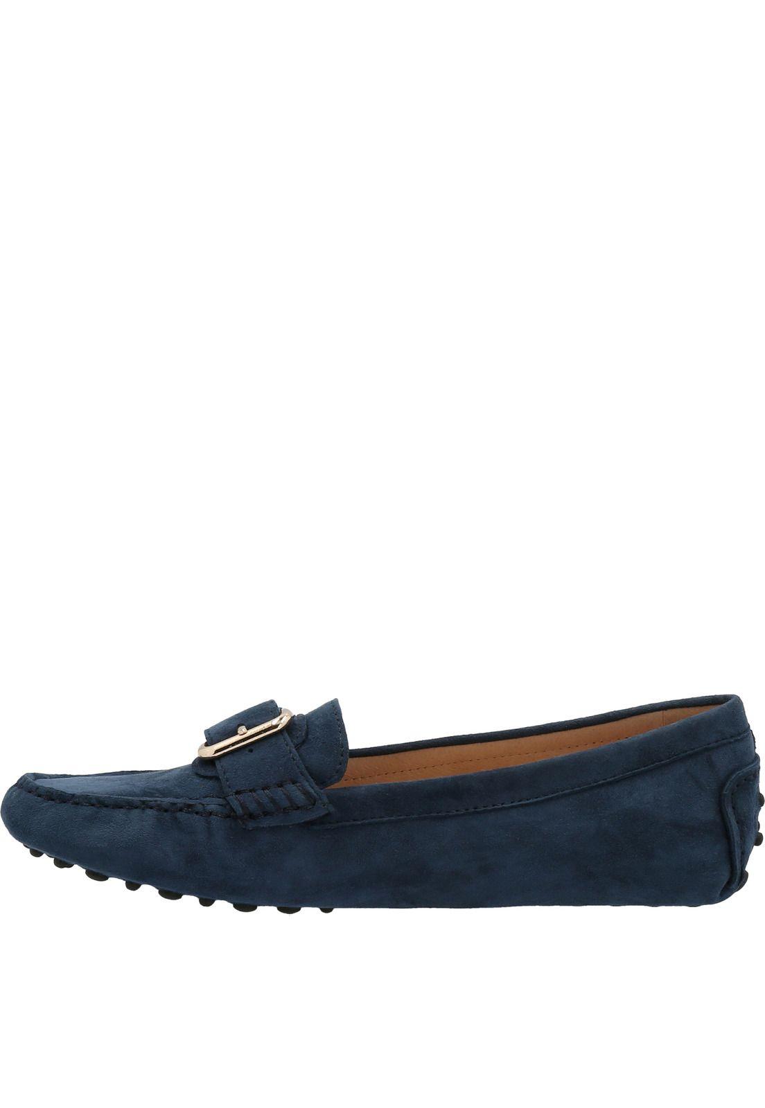 Mocasín Cuero Mujer Ruby Azul-3