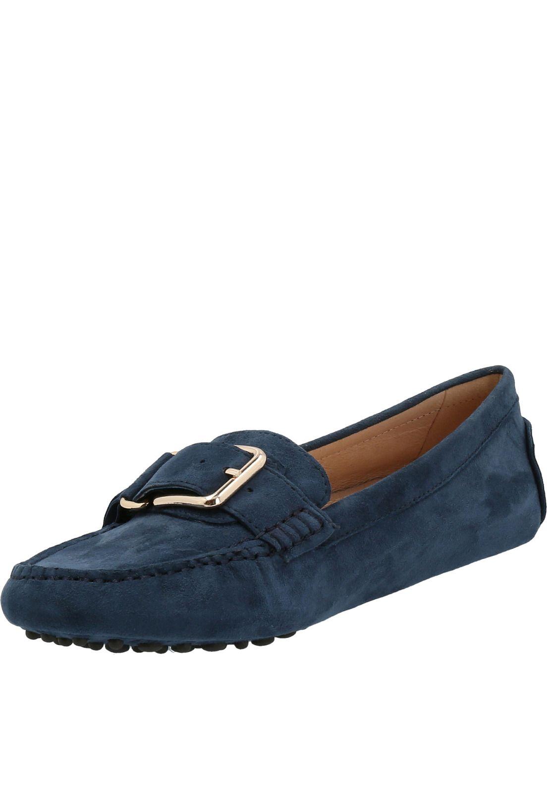 Mocasín Cuero Mujer Ruby Azul-4