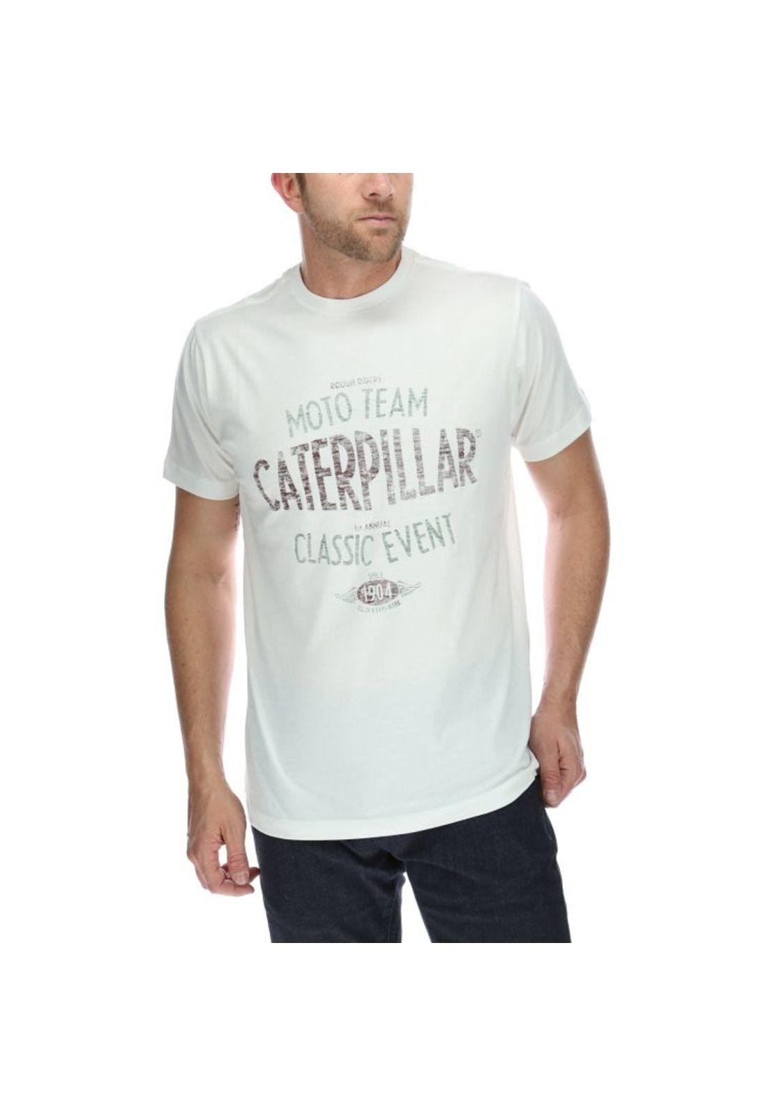 Polera Mc Hombre Moto Team Tee Crema-0