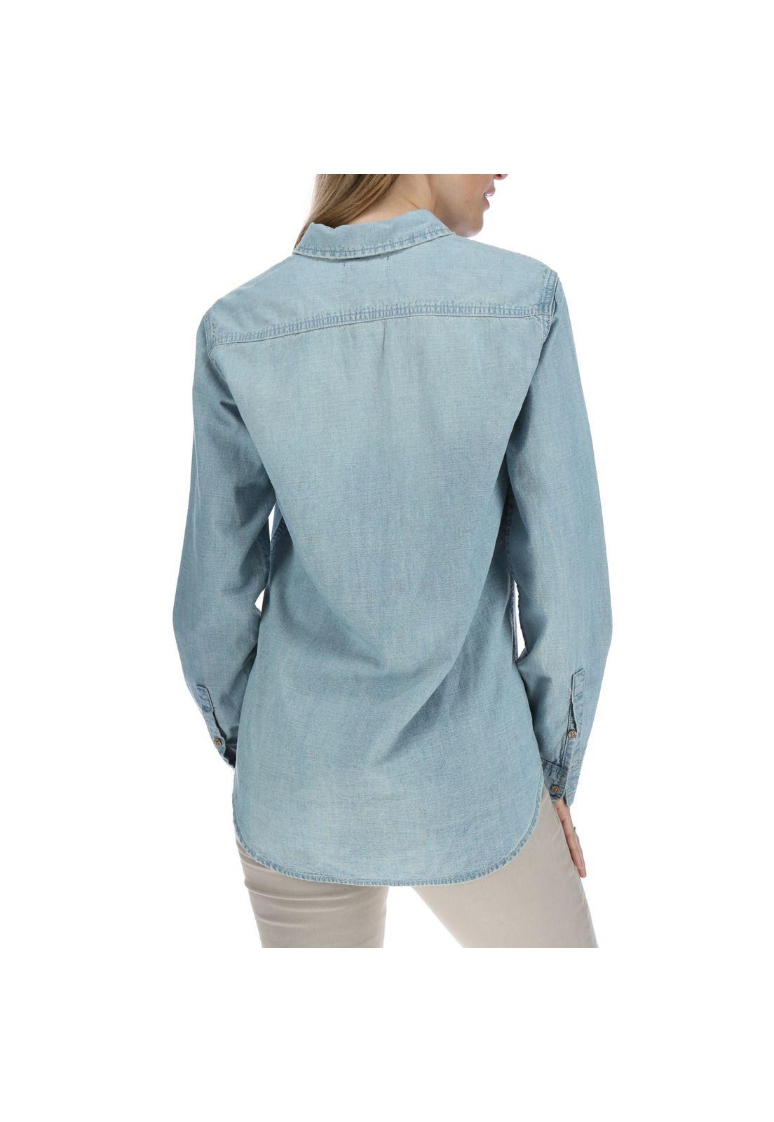 Blusa Manga Larga Mujer Clio Azul-2