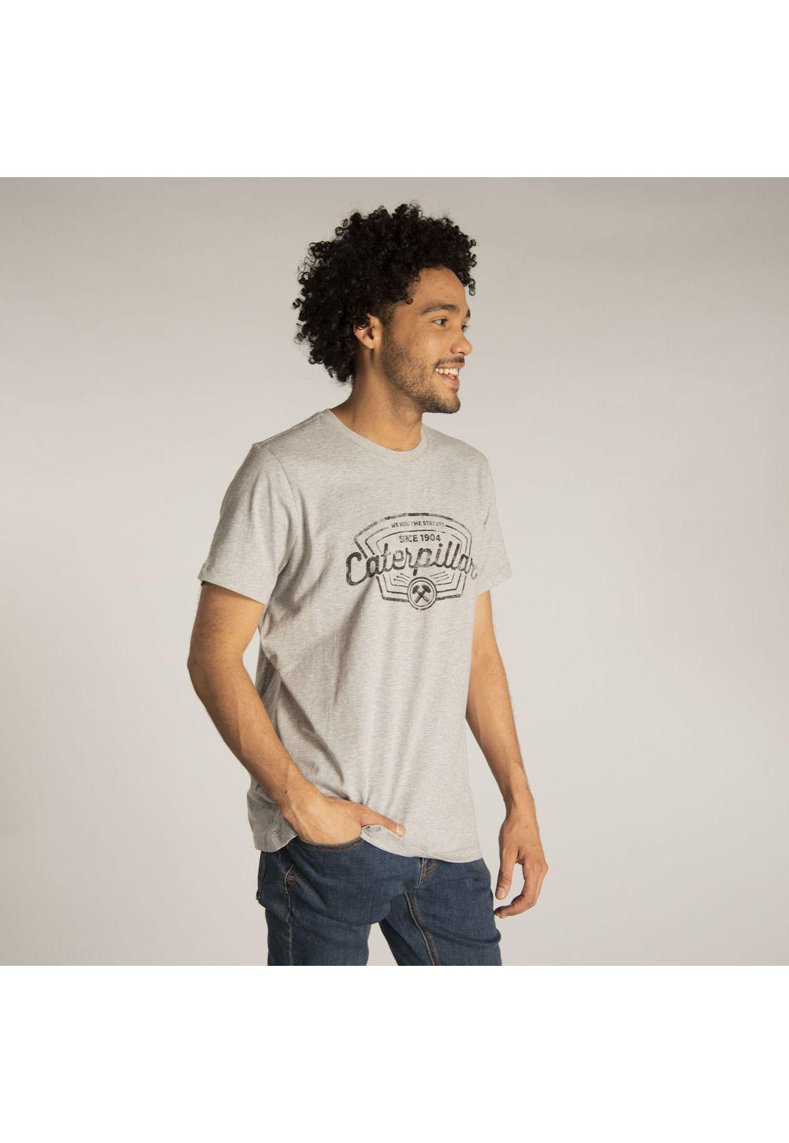 Polera M/C Hombre Built The Streets Te Gris-1