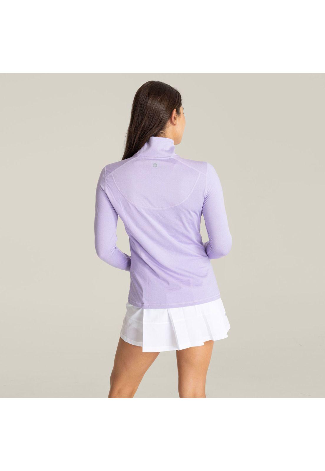 Polera M/L Mujer Ls Half Zip Lila-1