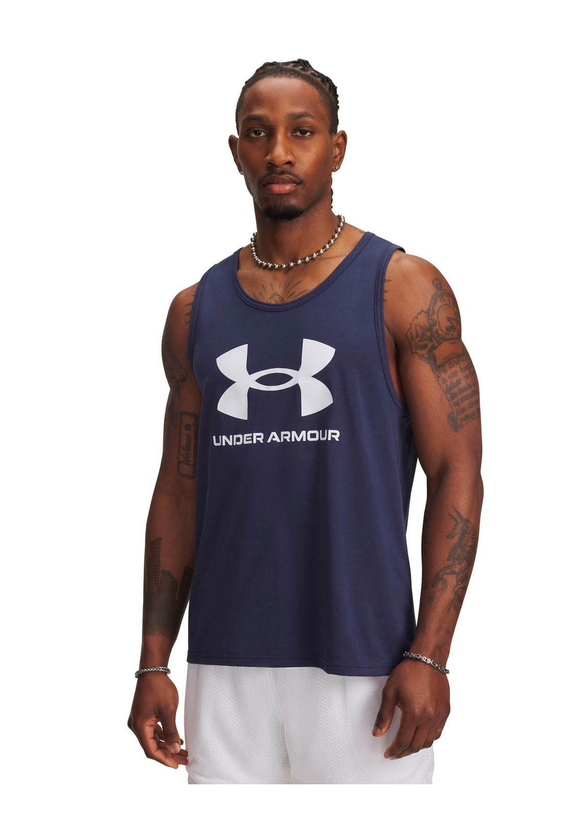 Polera sin mangas Lifestyle para hombre Logo Azul -0