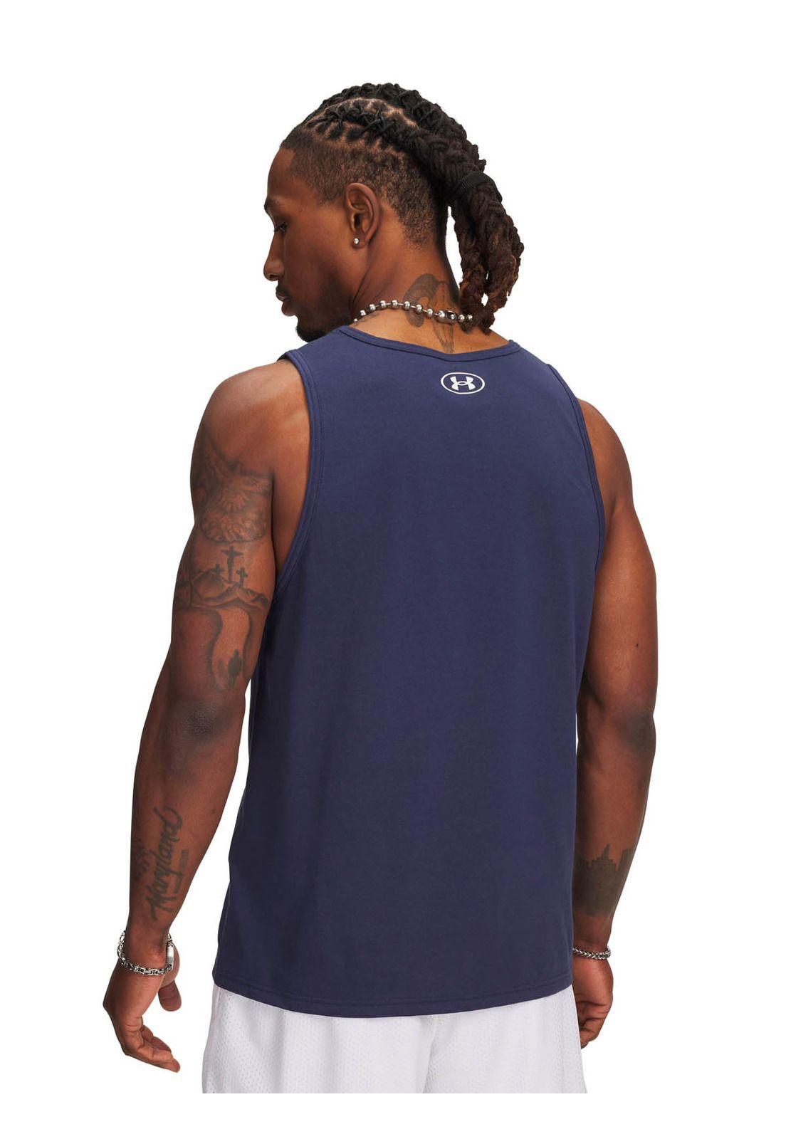 Polera sin mangas Lifestyle para hombre Logo Azul -1