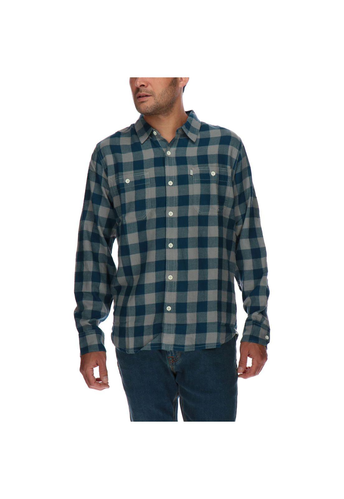 Camisa Flannel Azul Marino-0