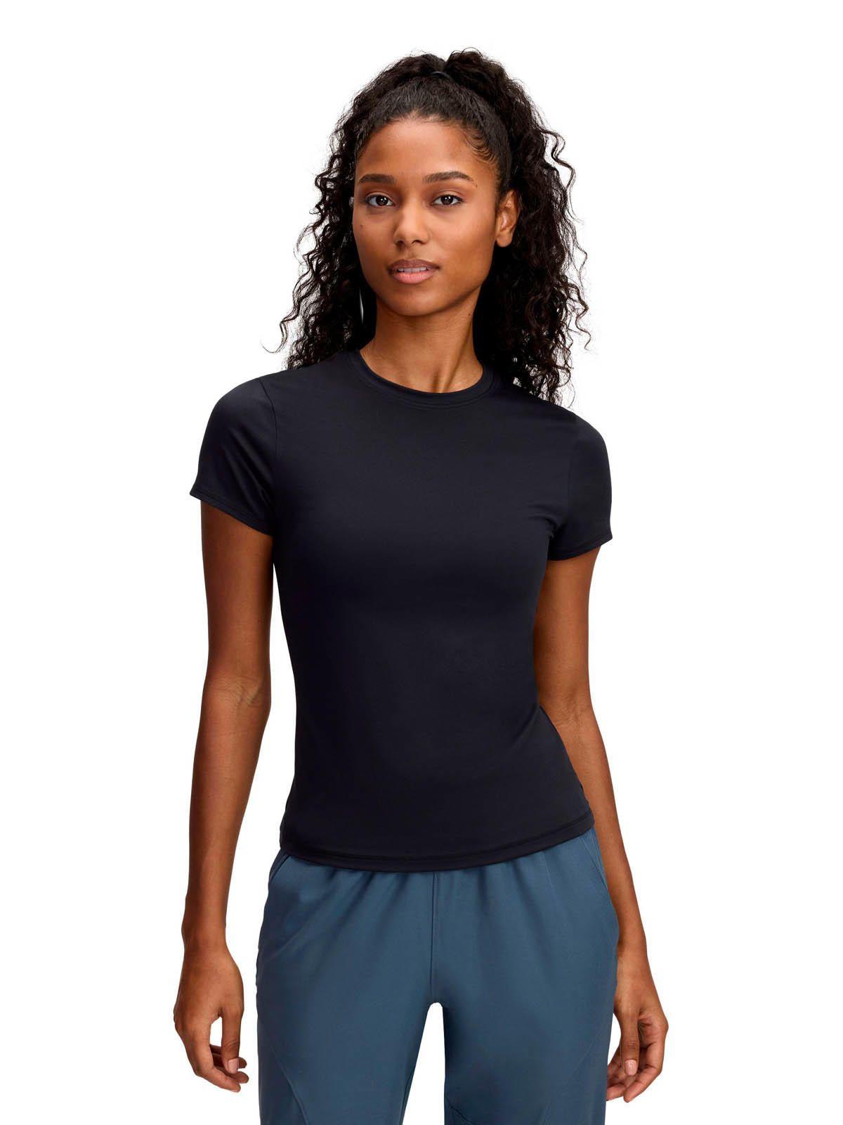 Polera Manga Corta de Training  Mujer Meridian Core Negro -0