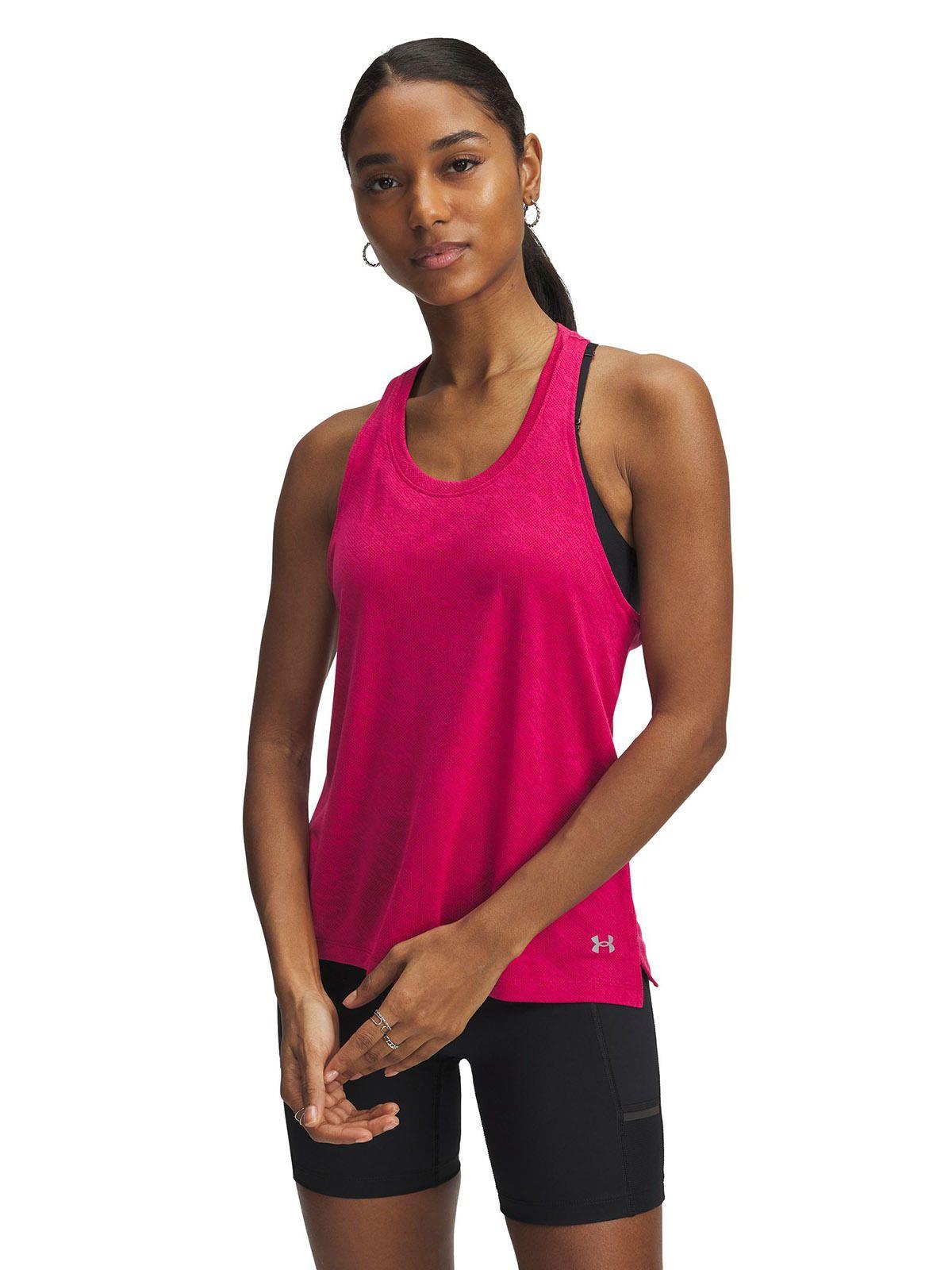 Polera Sin Mangas Ua Launch Camo Fucsia Para Mujer-0