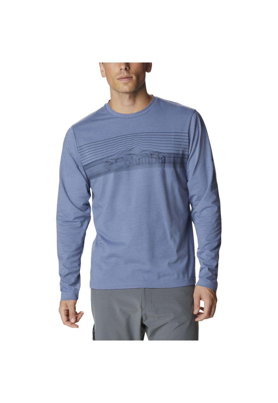 Polera M/L Hombre Sun Trek Graphic Azul-0