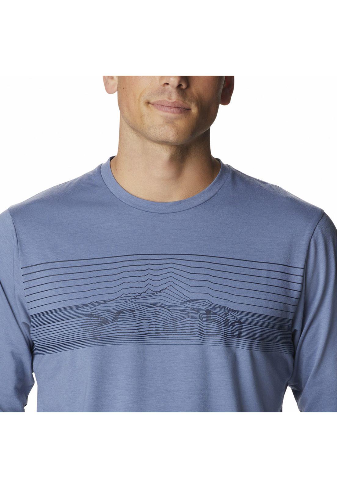 Polera M/L Hombre Sun Trek Graphic Azul-3