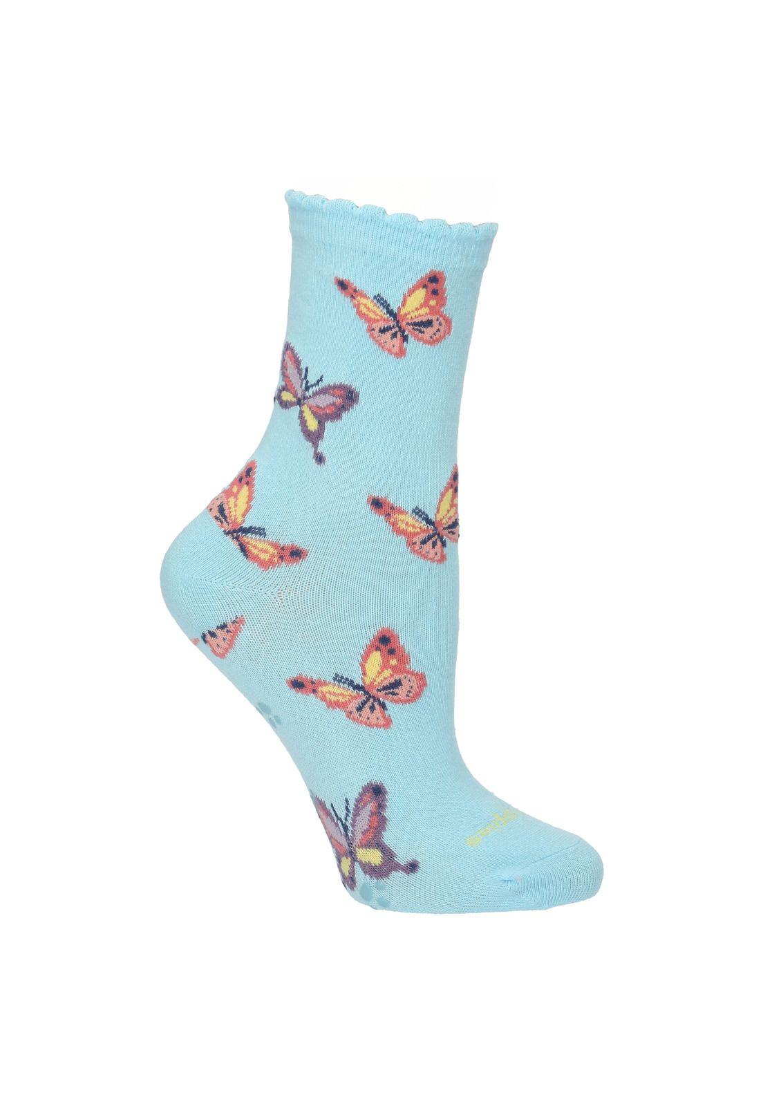 Calcetín Niña St Butterfly Celeste-0