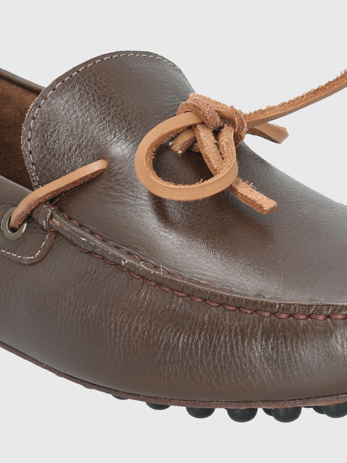 Mocasín Cuero Café Oscuro Hombre Oley -6