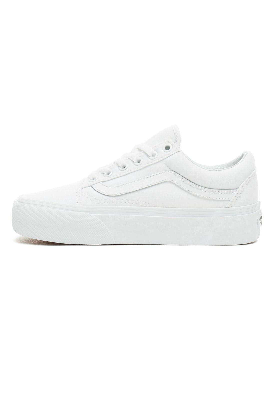 Zapatillas Unisex UA Old Skool Platform Blanca-3