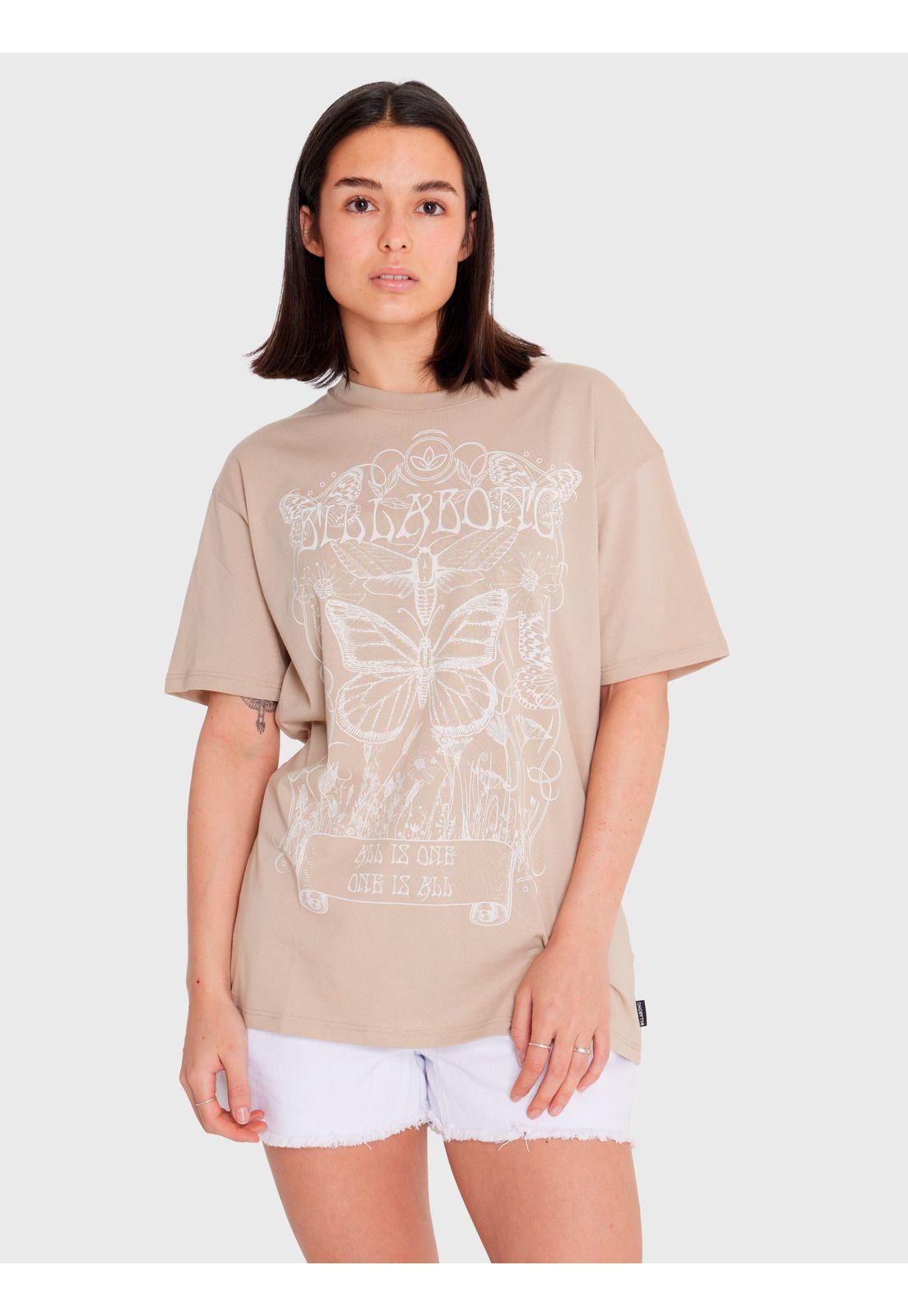 Polera Mujer Boyfriend Butterfly Beige-2
