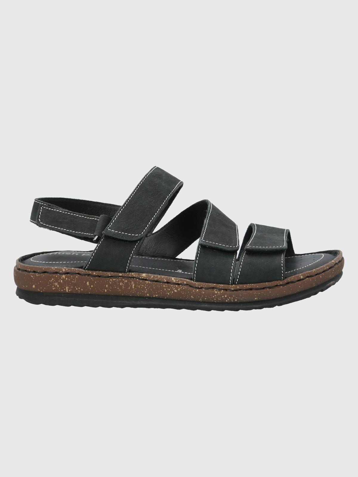 Sandalia Cuero Negro Mujer Apricot -1