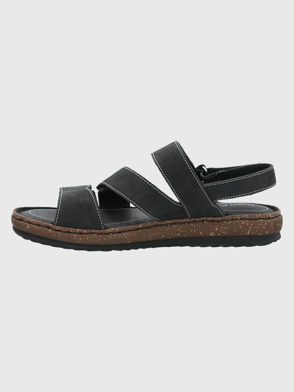Sandalia Cuero Negro Mujer Apricot -5