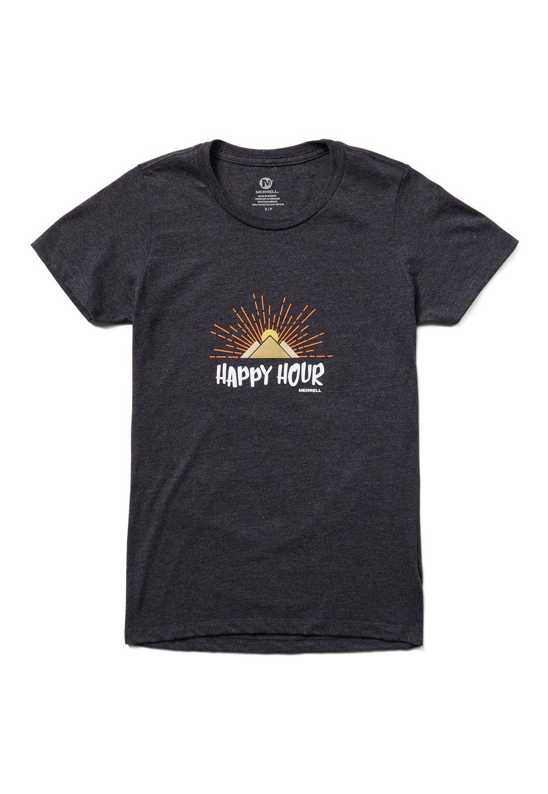 Polera Manga Corta W Happyhr Vneck Grafito-0