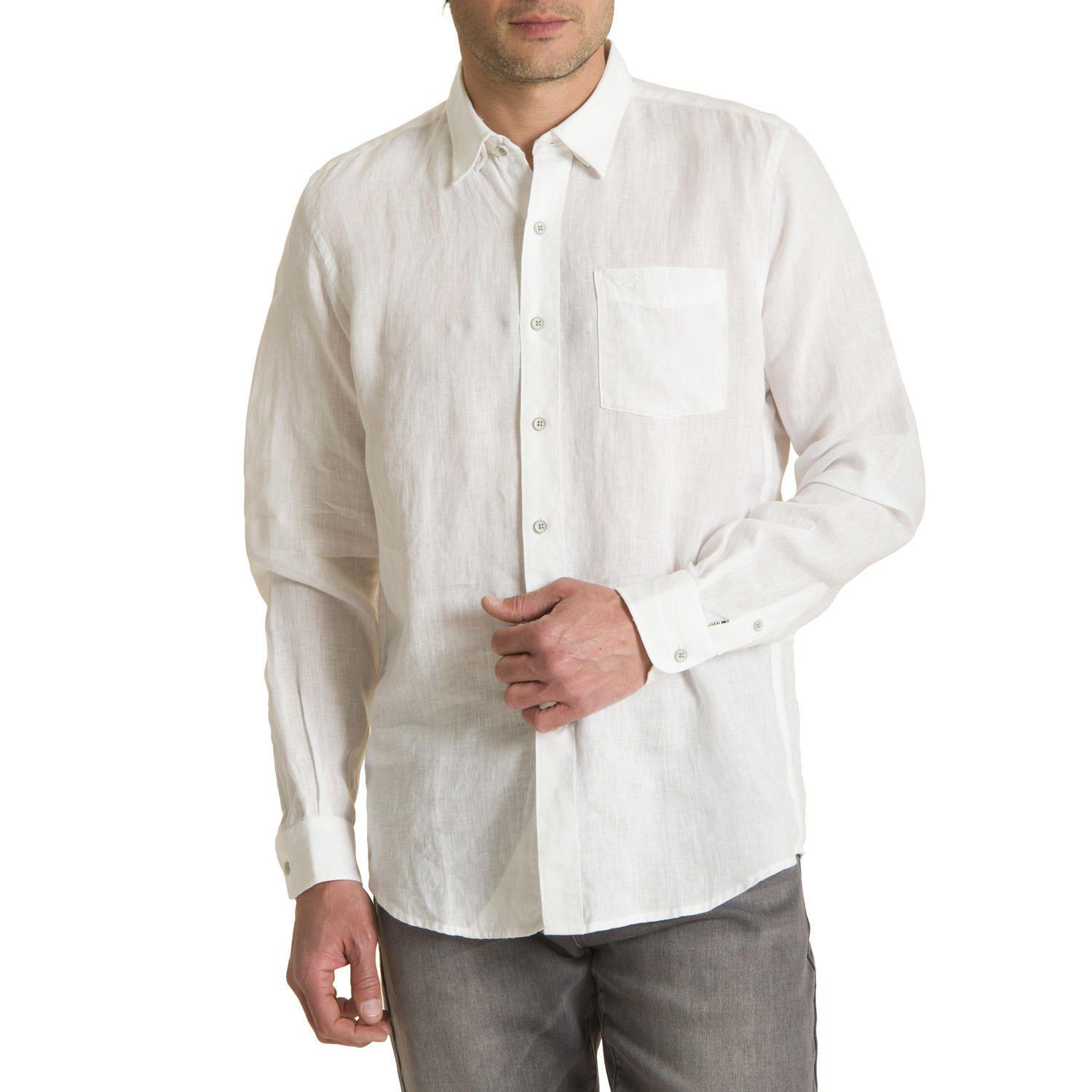 Camisa Lino Blanco Rockford-0