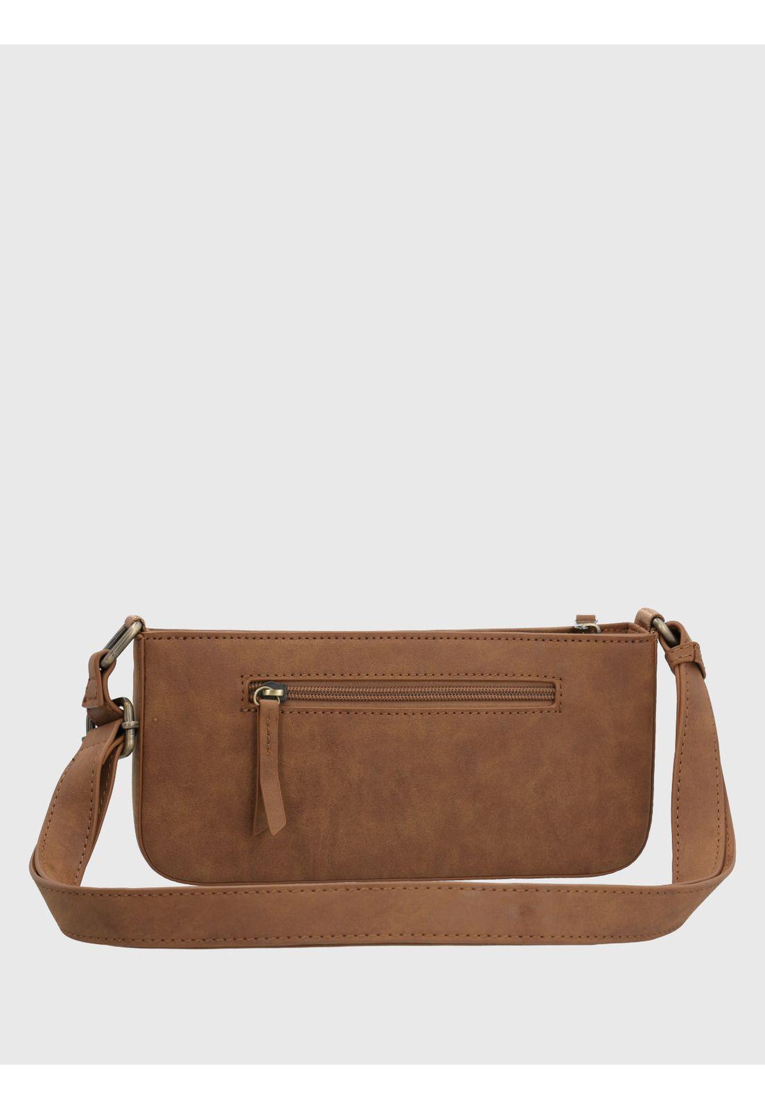 Cartera Ecocuero Mujer Drina Cross Café-2