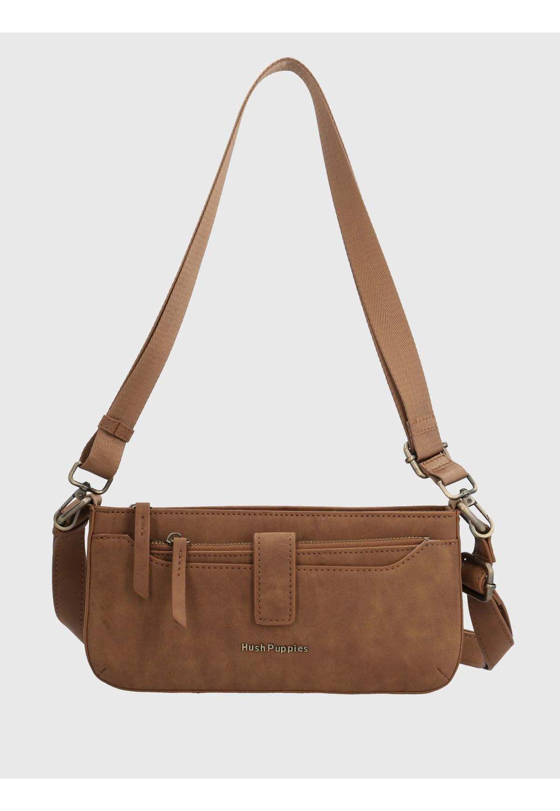 Cartera Ecocuero Mujer Drina Cross Café-3