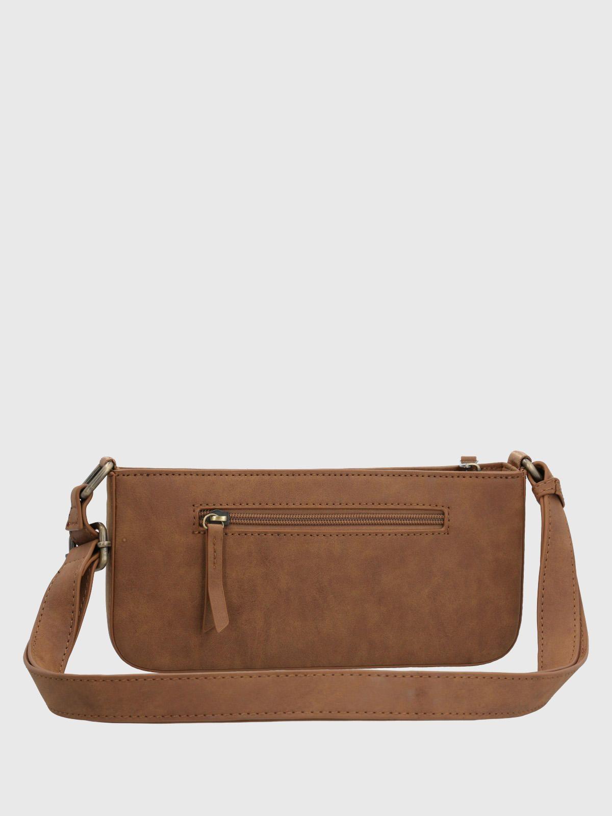 Cartera Ecocuero Mujer Drina Cross Café-2