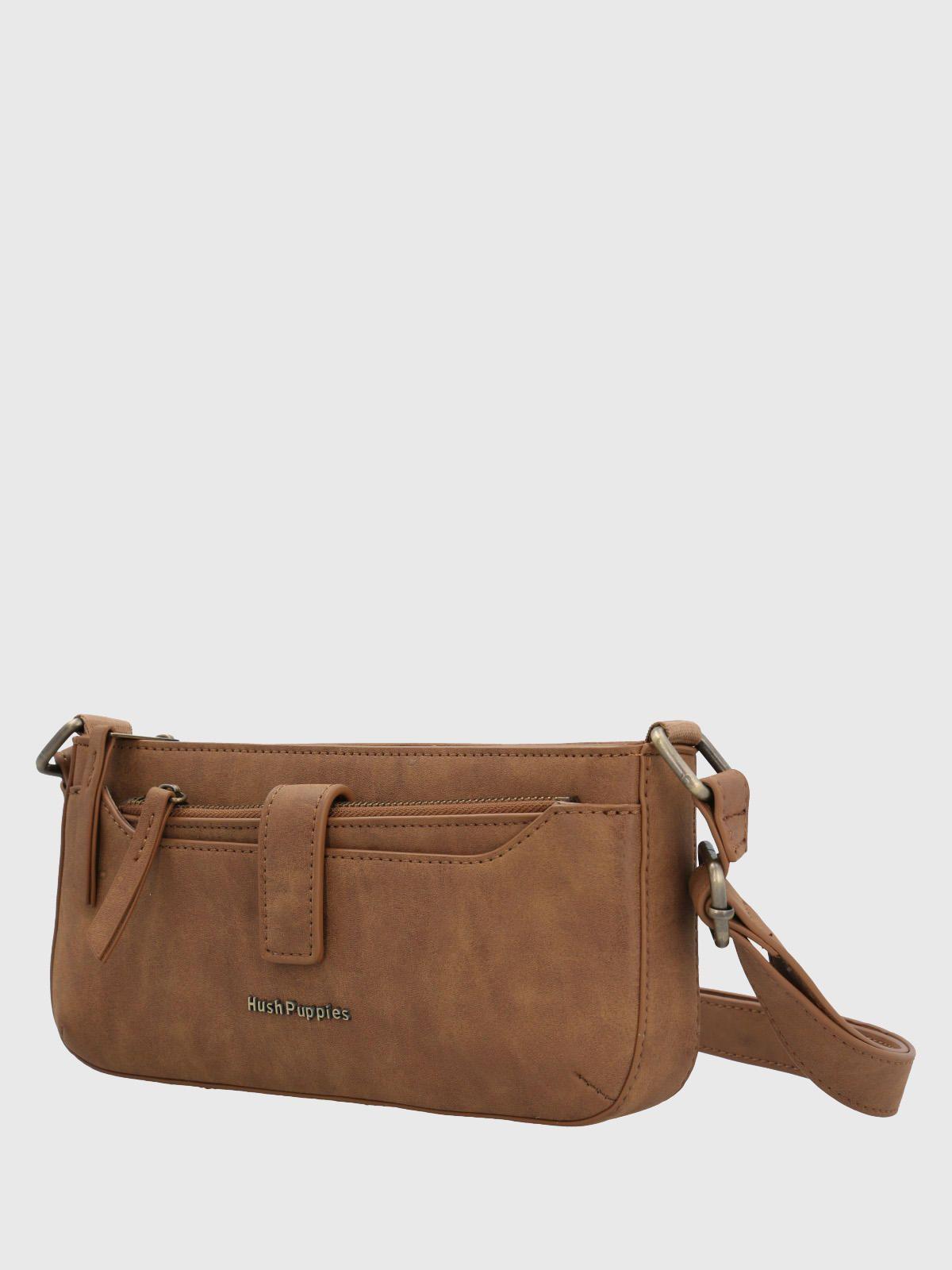 Cartera Ecocuero Mujer Drina Cross Café-1