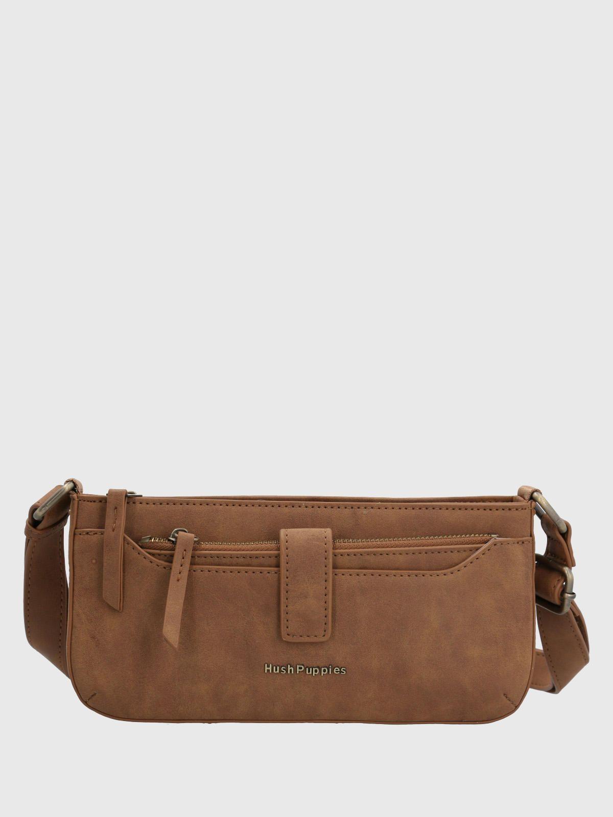 Cartera Ecocuero Mujer Drina Cross Café-0